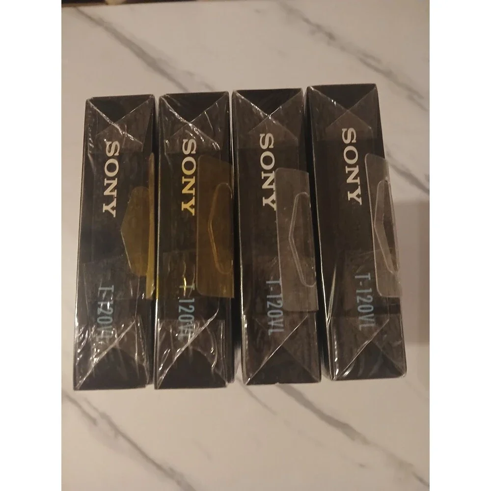 4x Sony T-120 6 Hrs VHS VCR Tapes Blank Premium Grade Sealed New
